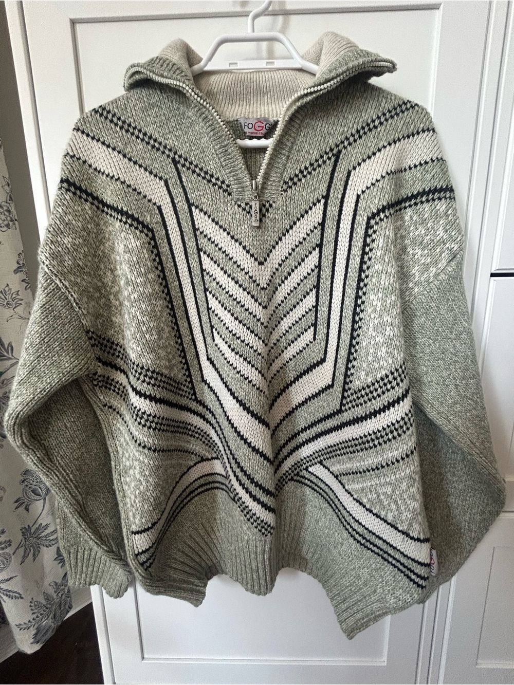 Beautiful Vintage Foggy The Winter Collection 80% Wool Oversized Sweater XL - Picture 7 of 12